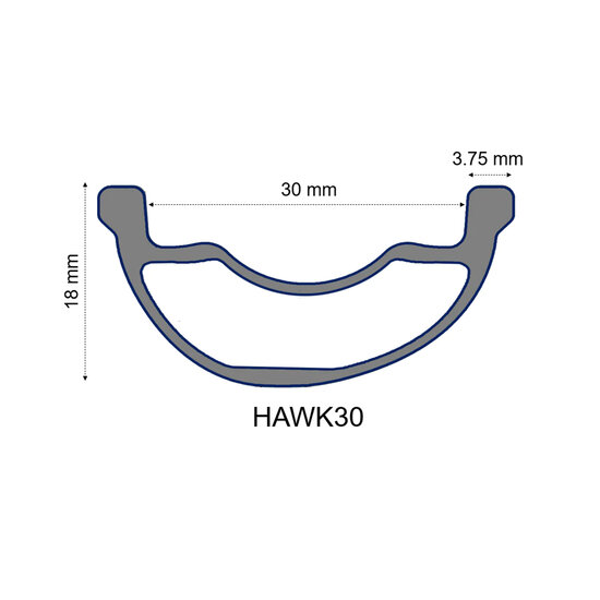 Berd custom MTB wheels: HAWK30 Carbon - Berd spokes - Boost hubs - Disc Brake (DB)